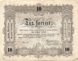 1848. 10Ft "Kossuth bankó" T:restaurált