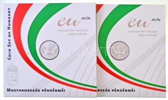 2011. 5Ft-200Ft (6xklf) forgalmi sor szettben + 3000Ft Ag Az Európai Unió Tanácsának magyar elnöksége emlékére, dísztokban (2x) T:BU  Adamo FO45.3