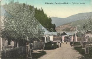1916 Csíkszereda, Miercurea Ciuc; Gyimesi határ. Szvoboda Miklós kiadása / Ghimes border (EK)