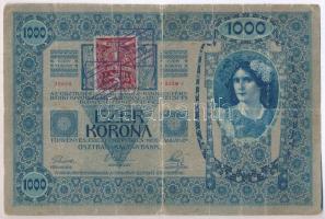 1902. 1000K csehszlovák bélyeggel T:III-