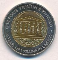 Ukrajna 2004. 5H Cu-Ni-sárgaréz Ukrajna UNESCO tagságának 50. évfordulója T:1- Ukraine 2004. 5 Hryven Cu-Ni-Brass 50 Years of Ukraines Membership in UNESCO C:AU Krause KM#220