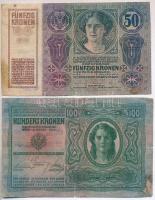 1912. 100K + 1914. 50K mindkettő hamis BEREG 20 ARTIL COLONIAL ARMÉE D'HONGRIE" felülbélye...