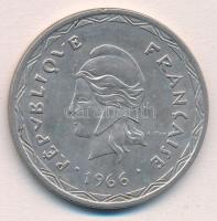 Új-Hebridák 1966. 100Fr Ag T:2 ph. New Hebrides 1966. 100 Francs Ag C:XF edge error Krause KM#1