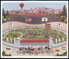 cca 1983-2000 Kerékpározással kapcsolatos nyomtatványok, 4 db