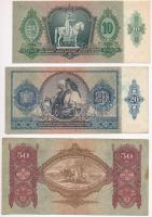 1930. 100P + 1932. 50P + 1936. 10P + 1941. 20P mindegyik hamis nyilaskeresztes "Városi Pártveze...