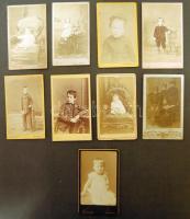 9db XIX. századi fotó