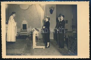cca 1930-1940 Régi esküvők, 4 db fotólap, 14×9 cm