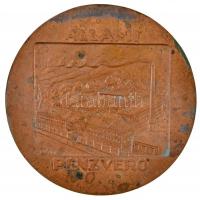 Iván István (1905-1968) DN "Állami Pénzverő" fém emlékplakett (146mm) T:2 patina