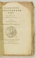 1831 Tudományos Gyűjtemény 1831. XV. évfolyam, XI. kötet. Szerk.: Vörösmarty Mihály. Pest, Trattner ...