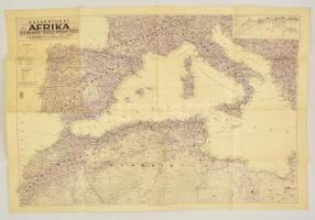 1942 Északnyugat Afrika és a Földközi Tenger Nyugati része, 1:3,400.000, M. Kir. Honvéd Térképészeti Intézet, 92x62cm