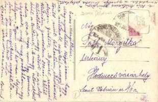 1926 Dunaföldvár, Dunában tükröződő épületek. photo  (Rb)