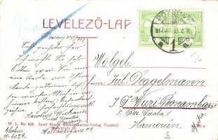 Pozsony, Pressburg, Bratislava; Fő tér, Városháza, reklámplakát. W. L. Bp. 626. Josef Skoda kiadása ...