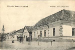 1913 Érsekvadkert, Csendőrlak, Községháza, templom, utca