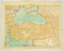 cca 1940 Törökország térkép / Turkey large map 105x100 cm