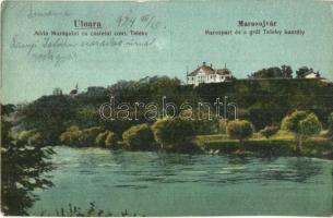 Marosújvár, Ocna Mures; Maros part, gróf Teleky kastély, / river, castle (EK)