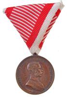 1914. Ferenc József Bronz Vitézségi Érem Br kitüntetés modern mellszalagon T:2  Hungary 1914. Bronze Gallantry Medal Br medal with modern ribbon C:XF  NMK 137.