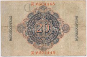 Német Birodalom 1906. 50M + 1908. 20M + 1910. 100M piros pecséttel + 1914. 2M T:II-III-
German Empi...