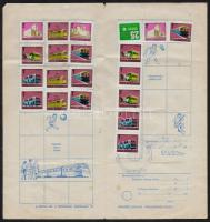 1980 Iskolai takarékbélyeg gyűjtőlap 20 db takarékbélyeggel / School saving booklet with 20 stamps