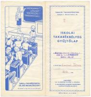 1983 Iskolai takarékbélyeg gyűjtőlap 5 db takarékbélyeggel / School saving booklet with 5 stamps