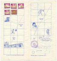 1983 Iskolai takarékbélyeg gyűjtőlap 5 db takarékbélyeggel / School saving booklet with 5 stamps