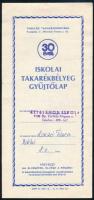 1983 Iskolai takarékbélyeg gyűjtőlap 4 db takarékbélyeggel / School saving booklet with 4 stamps