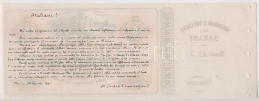 Olaszország 1867. 5L kitöltetlen, aláírás nélkül T:I
Italy 1867. 5 Lire without signature and seria...
