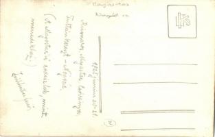 1925 Magas-Tax, erdészlak mint menedékház kirándulókkal. photo