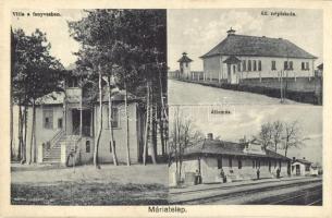 Balatonfenyves, Máriatelep, Villa a fenyvesben, Állami népiskola, Vasútállomás