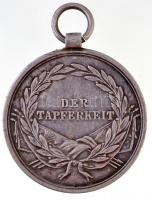 1914. "Ferenc József II. osztályú Ezüst Vitézségi Érem" jelzetlen Ag kitüntetés szalag nél...