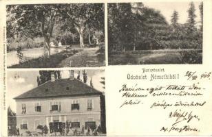 1906 Németi, Sopronnémeti; Kiss Sándor-féle (Sághy) kastély, park