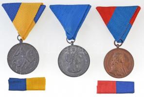 1938. Felvidéki Emlékérem Br kitüntetés eredeti mellszalagon + 1940. Erdélyi részek felszabadulásának emlékére cink emlékérem mellszalaggal. Szign.:BERÁN + 1941. Délvidéki Emlékérem cink emlékérem mellszalaggal. Szign.: BERÁN L. T:2,2-  Hungary 1938. Upper Hungary Medal Br decoration with original ribbon + 1940. Commemorative Medal for the Liberation of Transylvania zinc medal with original ribbon. Sign.:BERÁN + 1941. Commemorative Medal for the Return of Southern Hungary zinc medal ribbon. Sign.:BERÁN L. C:XF,VF  NMK.: 427., 428., 429.