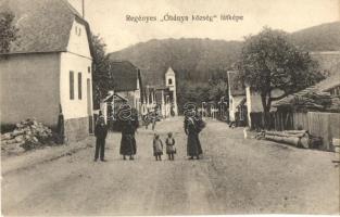 Óbánya, a regényes község látképe, utca. Gebhardt Ferencz kiadása