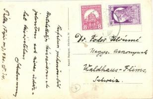 1930 Pátka, utca, templom, vasútállomás vagonokkal, Czifra János üzlete