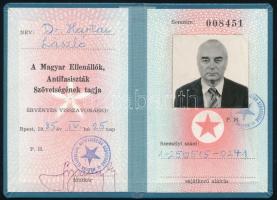 1956-1985  Hartai László (1925-1987) legfelsőbb bíró antifasiszta igazolványa + 2 db igazolványa