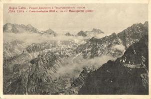 Tátra, Tatry; Ferenc József csúcs (Gerlachfalvi-csúcs) a Tengerszemcsúcsról tekintve / Franz-Josefspitze von der Meeraugspitze gesehen / the view of Stít Frantiska Jozefa (Gerlachovsky stít) mountain peak from Rysy  (EK)