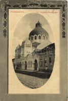 Pancsova, Pancevo; zsinagóga, kiadja Krausz Adolf / synagogue, Art Nouveau frame (EB)