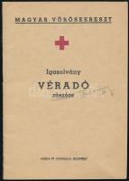 1942 a Magyar Vöröskereszt véradó igazolványa