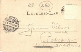 1898 Komárom, Komárno; látkép, templom. Spitzer Sándor kiadása / general view, church (Rb)