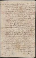 1847 Zaránd vármegyei nemesek által kötött és módosított kölcsönszerződés viaszpecsétekkel