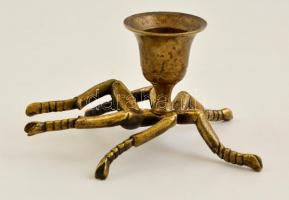 Bogár vagy póklábú réz gyertyatartó / Spider legged copper candle holder 7 cm
