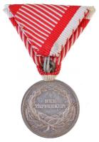 1914. "Ferenc József II. osztályú Ezüst Vitézségi Érem" jelzetlen Ag kitüntetés modern mel...