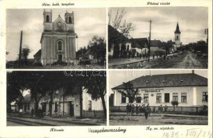 1939 Veszprémvarsány, Római katolikus templom, vasútállomás, Fő utca, Ágostai evangélikus népiskola