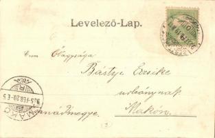 1905 Beszterce, Bistritz, Bistrita; utcakép, városház, Karl J. Gottstein üzlete. F. Stolzenberg kiad...