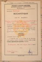 cca 1910-1960 Nagy vegyes papírrégiség tétel, kb. 500 db, levelek, kivonatok, számlák, szerződések.....