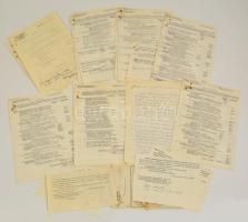 1945 Magyar Cionista Ifjúsági Szakosztályának levelezései, kifizetése és egyéb papírjai helyreállítási munkák ügyében, 1945. június-augusztus, összesen 34 db, változó állapotban.