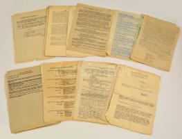 cca 1947-1954 Magyar Művelődési Szövetségnek írt különféle iratok, kb. 50-60 db, változó állapotban.