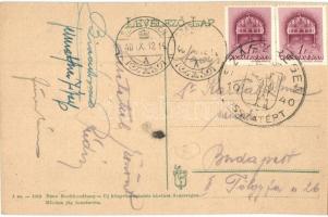 Szászrégen, Reghin; Fő tér  / main square "1940 Szászrégen visszatért" So. Stpl (EK)