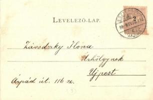 1899 Kovácspatak, Kovacov; Vasúti vendéglő. Stromf Ignácz / railway restaurant