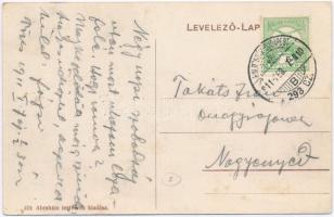 1911 Tövis, Teius; utca, Ábrahám testvérek üzlete és saját kiadása / street view with shop + "K...