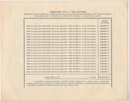 Budapest 1941. "4%-kal kamatozó Állami Nyereménykölcsön" államadóssági kötvénye 50P-ről (6...